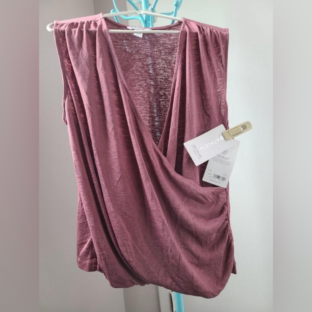 Athleta NWT Tawny Rose Breezy Wrap Tank Top Size Large
